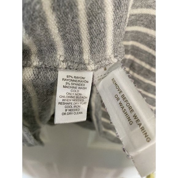 Lou &‎ Grey Women’s Hooded Bell Sleeve Dress Grey White Stripes Small - Picture 5 of 7